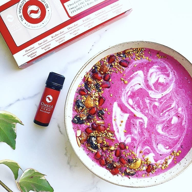 Berry Smoothie Bowl with Omega Cure Fish Oil