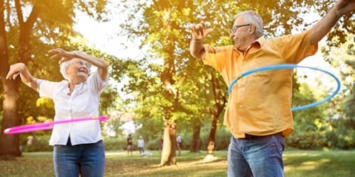 Older healthy couple